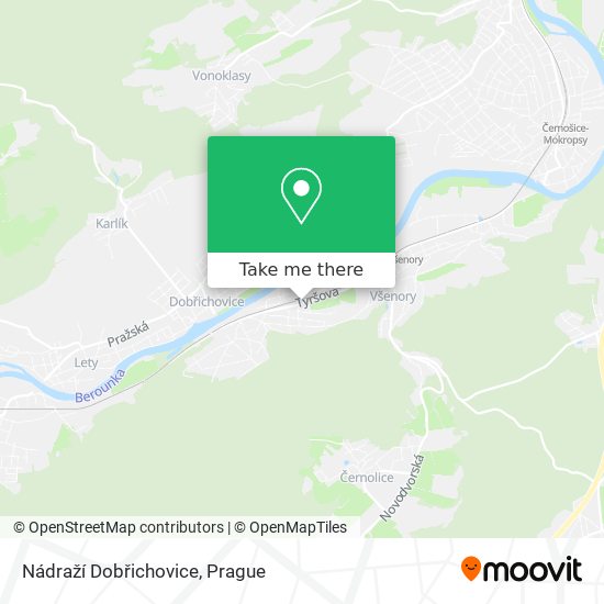 Nádraží Dobřichovice map
