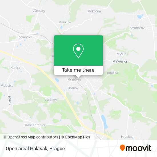 Open areál Halašák map