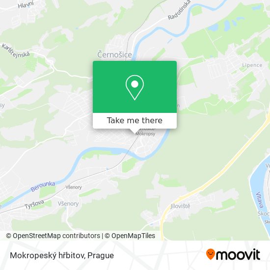 Mokropeský hřbitov map