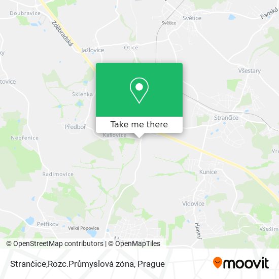 Strančice,Rozc.Průmyslová zóna map