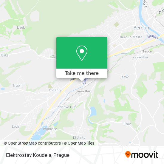 Elektrostav Koudela map