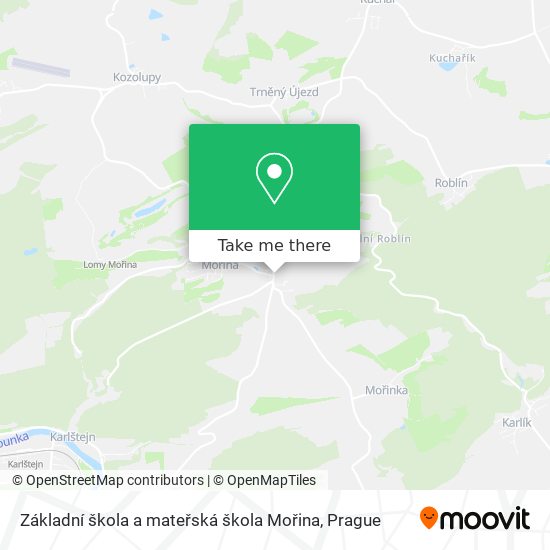 Základní škola a mateřská škola Mořina map