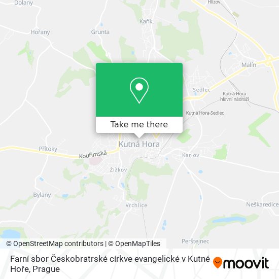Farní sbor Českobratrské církve evangelické v Kutné Hoře map
