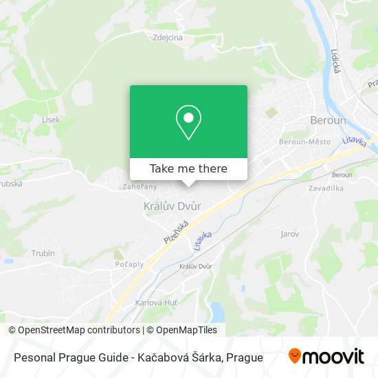 Карта Pesonal Prague Guide - Kačabová Šárka