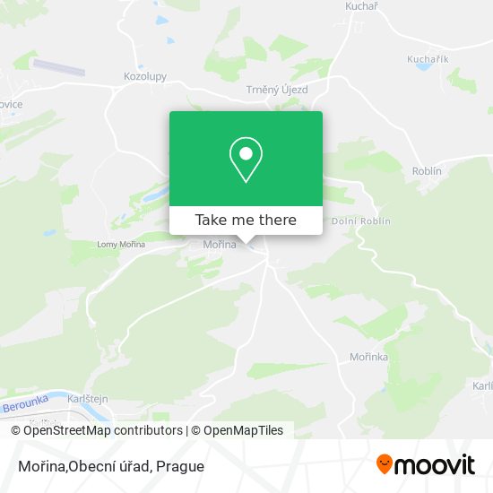 Mořina,Obecní úřad map