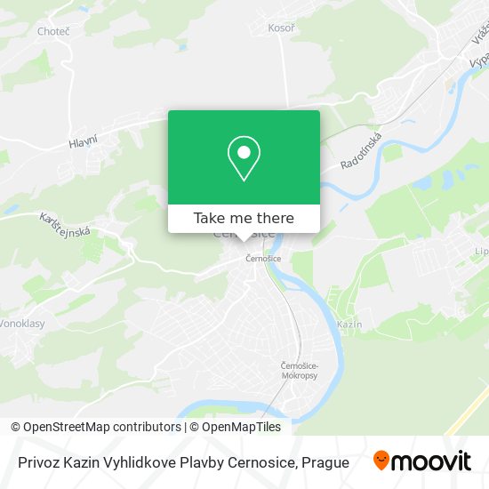 Карта Privoz Kazin Vyhlidkove Plavby Cernosice