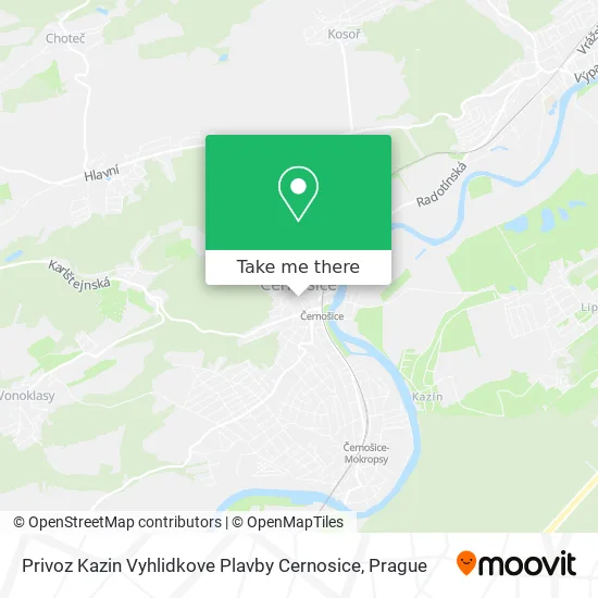 Карта Privoz Kazin Vyhlidkove Plavby Cernosice