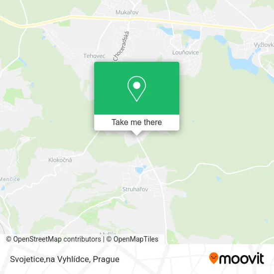 Карта Svojetice,na Vyhlídce