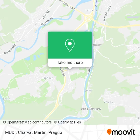 Карта MUDr. Charvát Martin