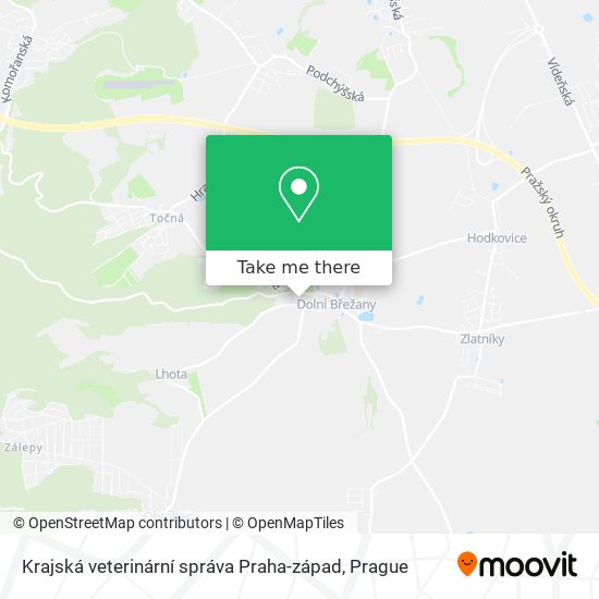 Карта Krajská veterinární správa Praha-západ