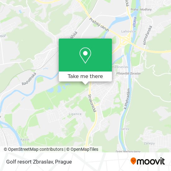 Golf resort Zbraslav map