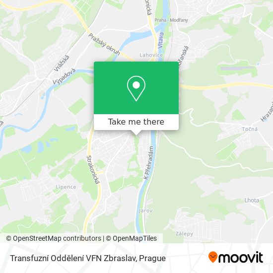 Transfuzní Oddělení VFN Zbraslav map