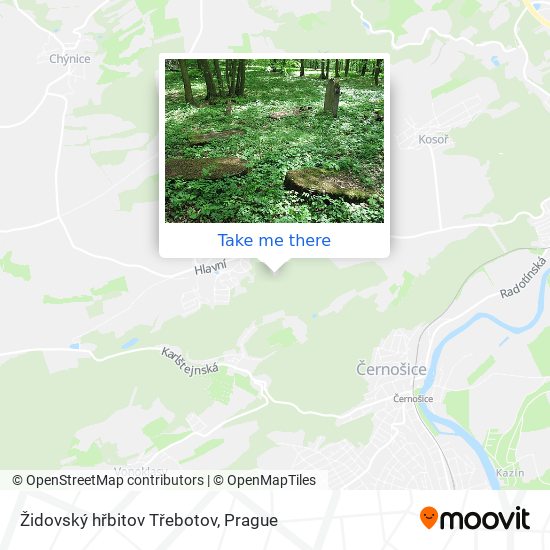Карта Židovský hřbitov Třebotov