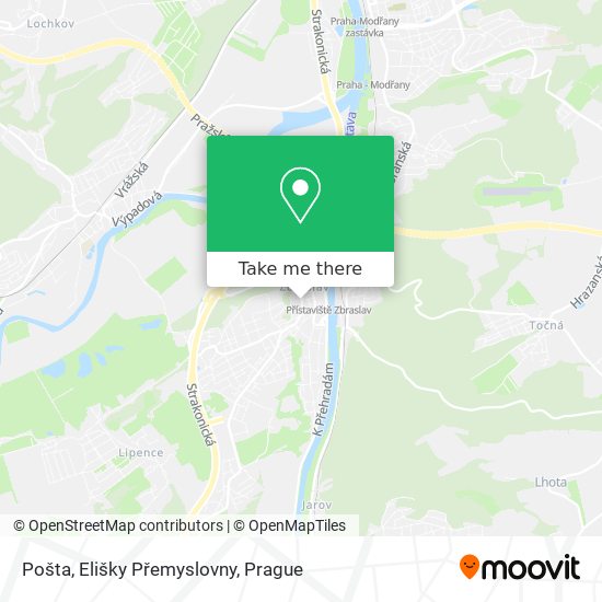 Pošta, Elišky Přemyslovny map