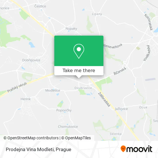Карта Prodejna Vina Modleti