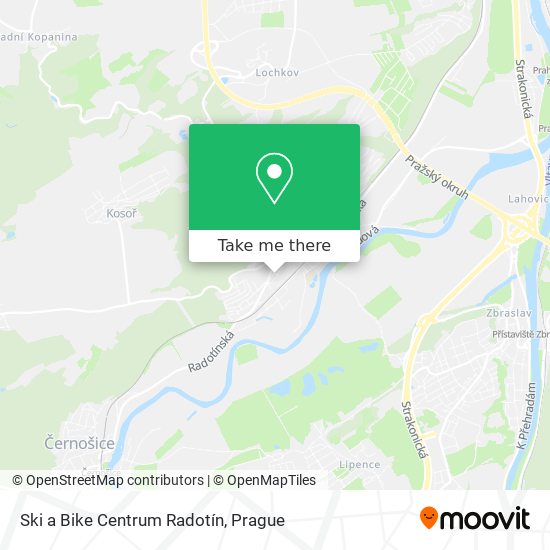 Ski a Bike Centrum Radotín map