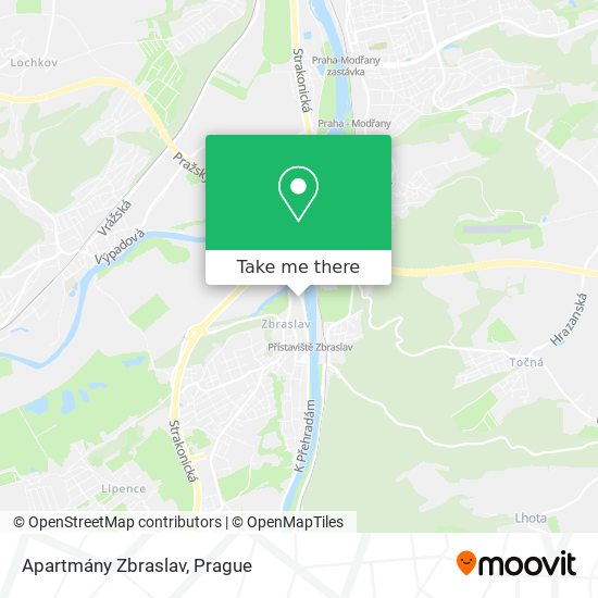 Apartmány Zbraslav map