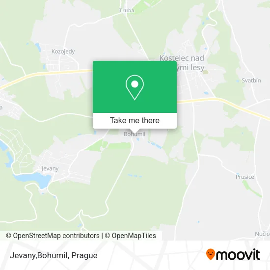 Карта Jevany,Bohumil
