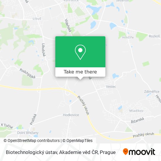 Biotechnologický ústav, Akademie věd ČR map