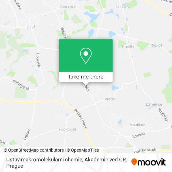 Ústav makromolekulární chemie, Akademie věd ČR map