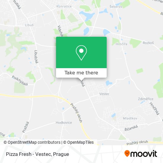 Pizza Fresh - Vestec map