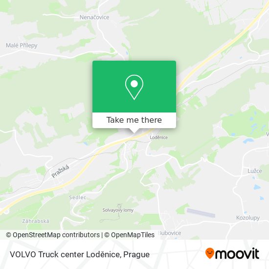 VOLVO Truck center Loděnice map