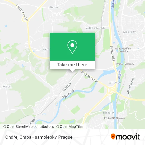 Карта Ondřej Chrpa - samolepky
