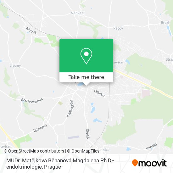 MUDr. Matějková Běhanová Magdalena Ph.D.-endokrinologie map