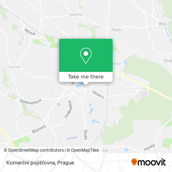 Komerční pojišťovna map