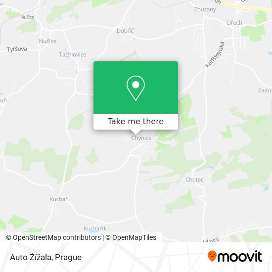 Auto Žížala map