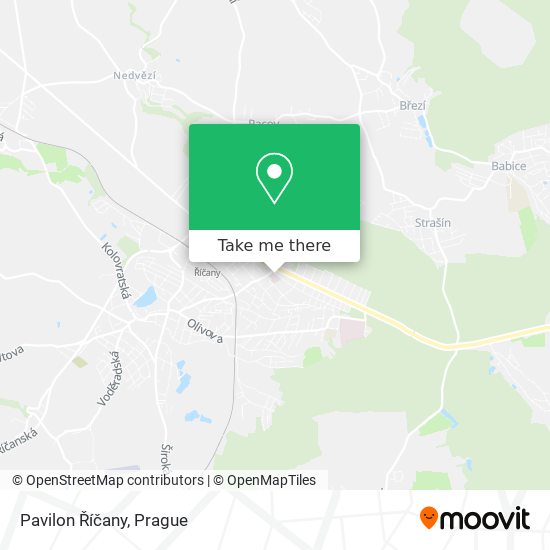 Pavilon Říčany map