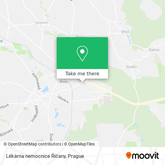 Lékárna nemocnice Říčany map