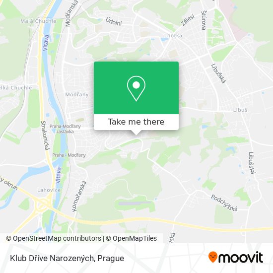 Klub Dříve Narozených map