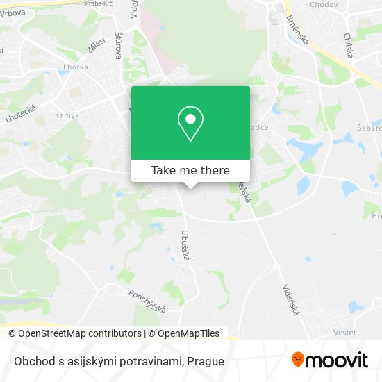 Obchod s asijskými potravinami map