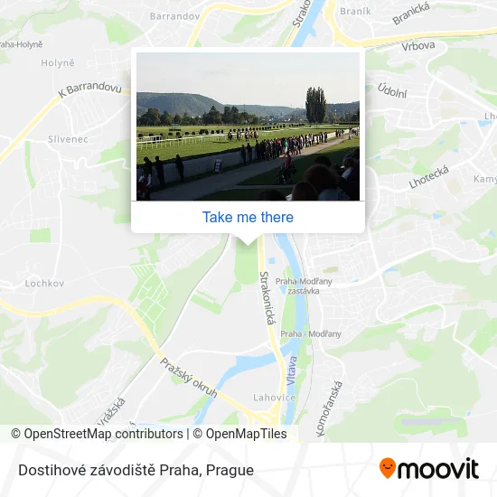 Карта Dostihové závodiště Praha