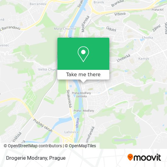 Drogerie Modrany map