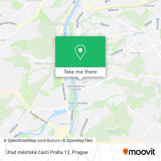 Карта Úřad městské části Praha 12