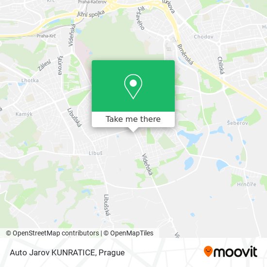 Auto Jarov KUNRATICE map