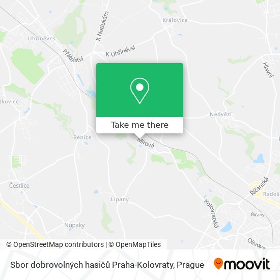 Sbor dobrovolných hasičů Praha-Kolovraty map
