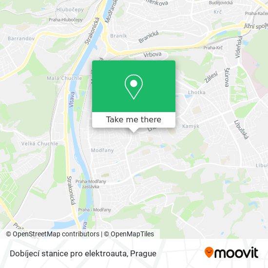 Dobíjecí stanice pro elektroauta map