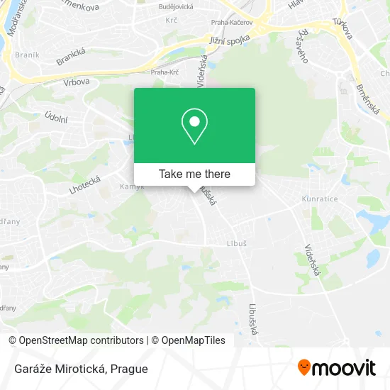 Карта Garáže Mirotická