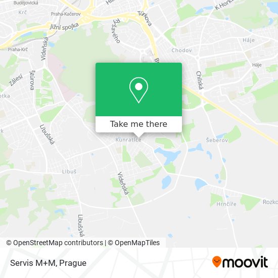 Servis M+M map