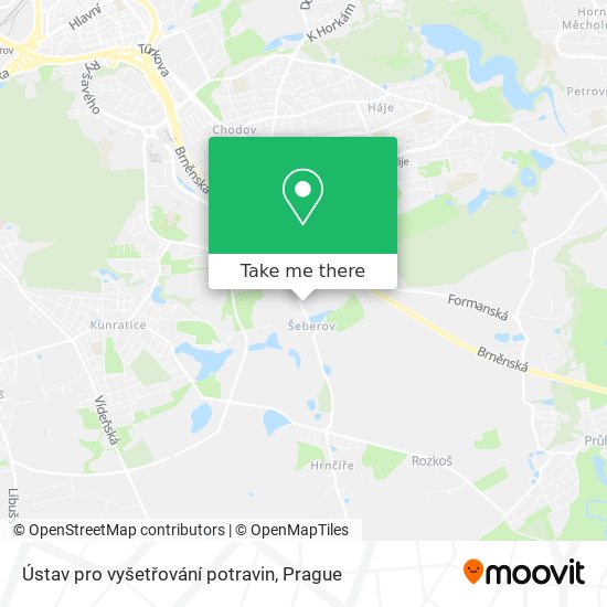 Ústav pro vyšetřování potravin map