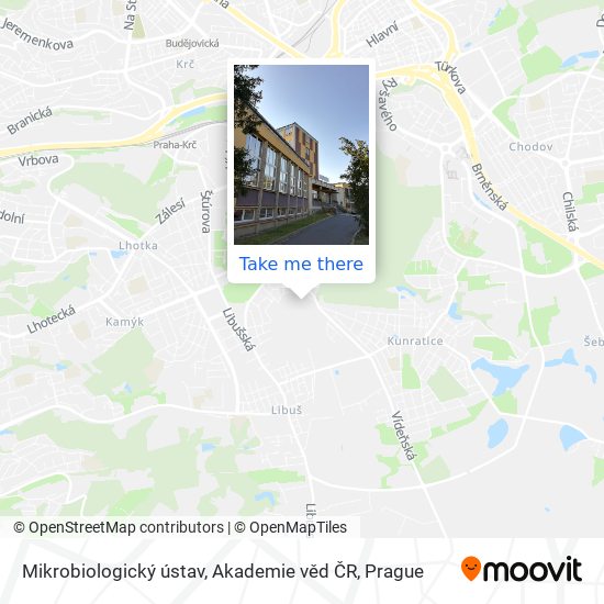 Mikrobiologický ústav, Akademie věd ČR map