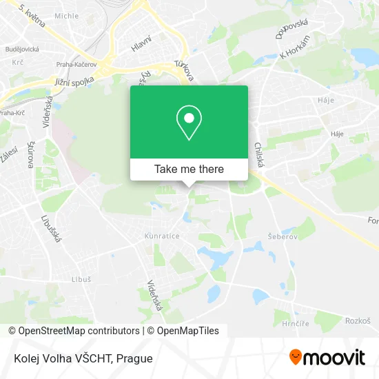 Карта Kolej Volha VŠCHT