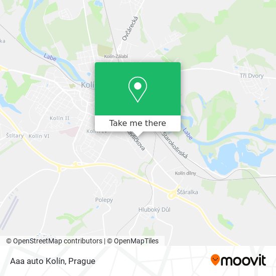 Aaa auto Kolín map