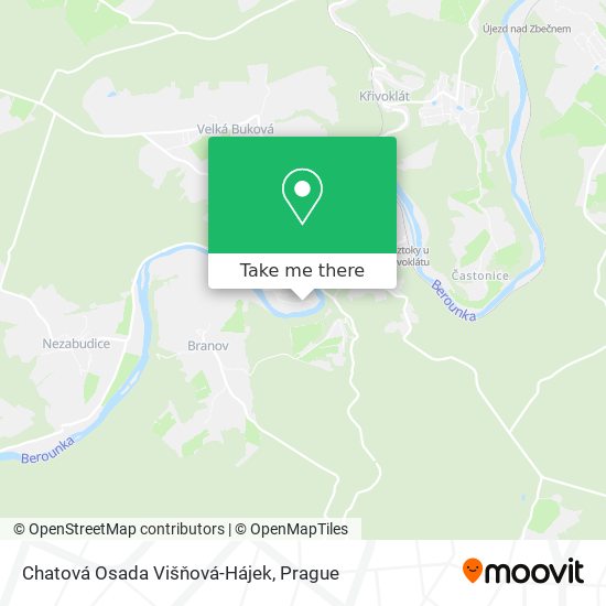 Chatová Osada Višňová-Hájek map