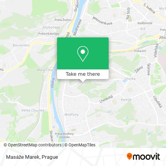 Masáže Marek map