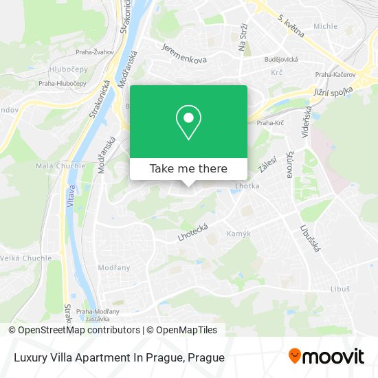 Luxury Villa Apartment In Prague map