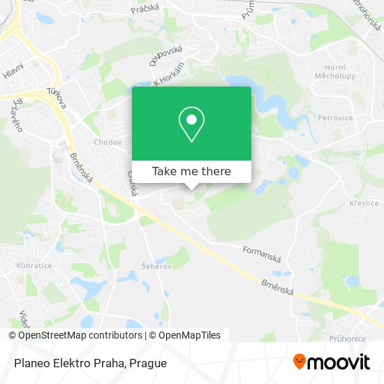 Карта Planeo Elektro Praha